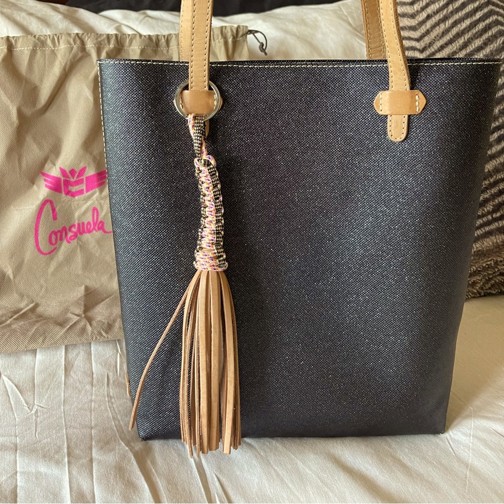 SOLD - Consuela New Black Glitter Everday Tote